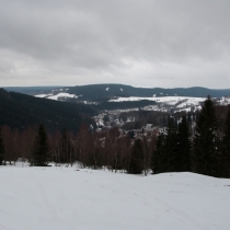 Výhled z Tisovce na Klingenthal
