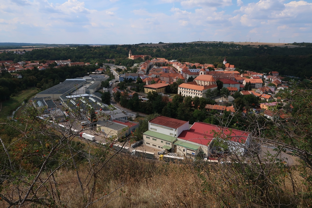 Moravský Krumlov z vyhlídky u Floriána