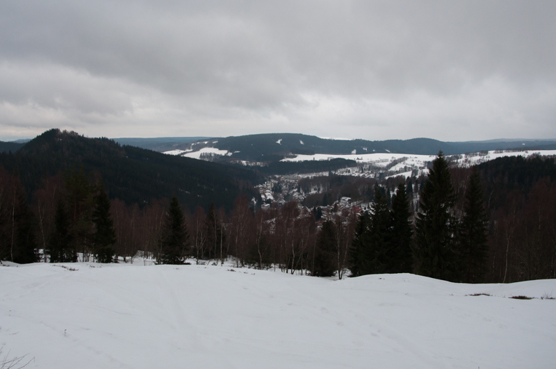 Výhled z Tisovce na Klingenthal