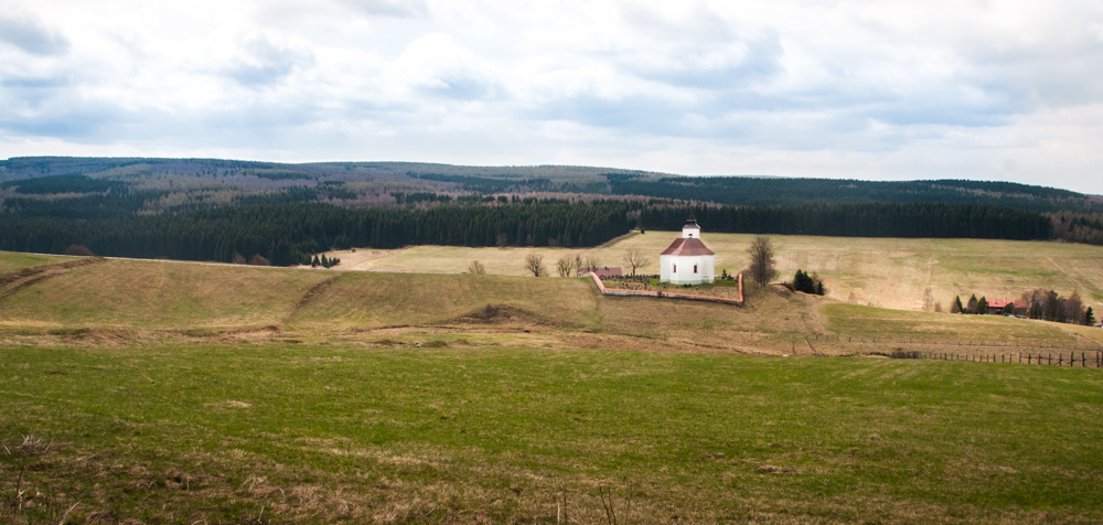 Vyhlídka na kostel sv. Václava v Kalku