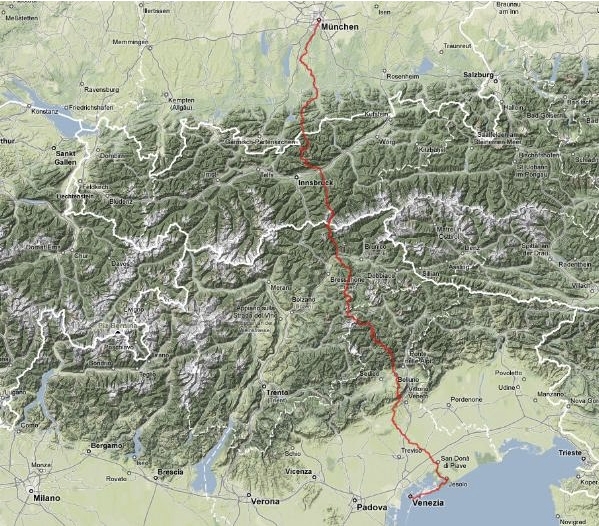 Wyprawa przez Alpy z Monachium do Wenecji