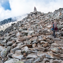 Krajobraz wokół schroniska Olperer Hütte