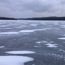 Přejezd Lipna na bruslích