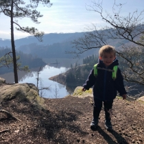 Vírská přehrada z vyhlídky nad Padouškou