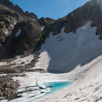 Výstup do sedla Col de la Fâche