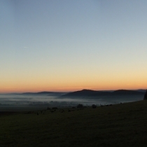 Západ slunce nad Švihovskou vrchovinou